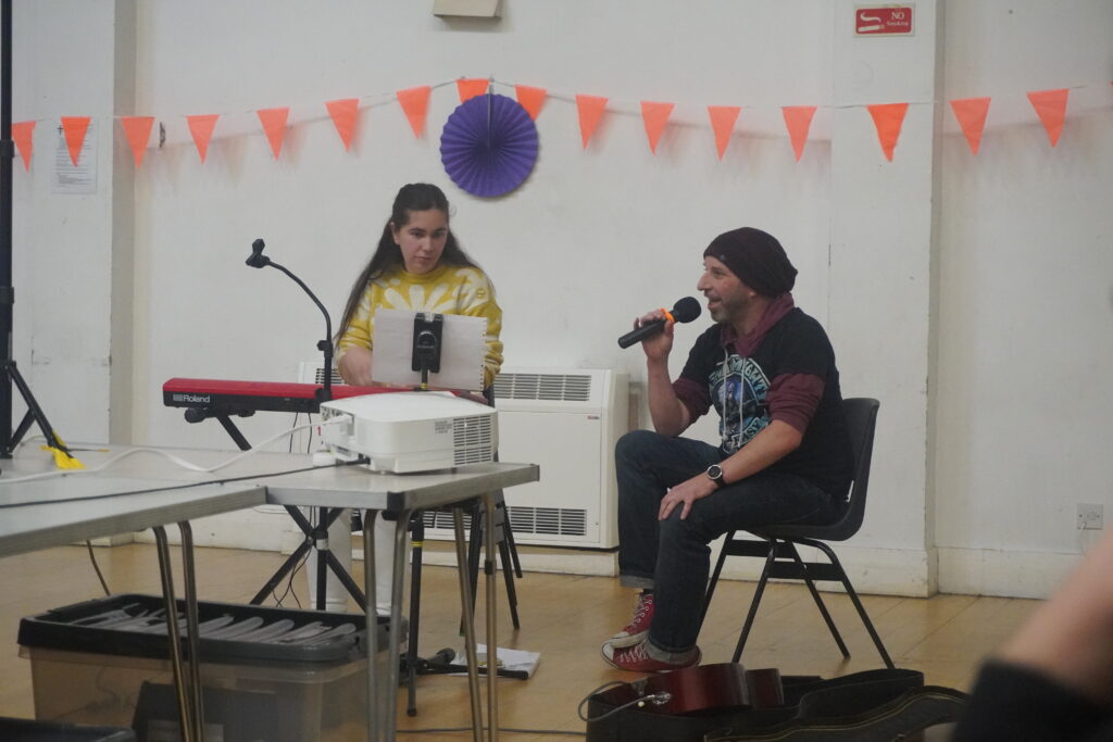 Holly and Richard introducing their performance