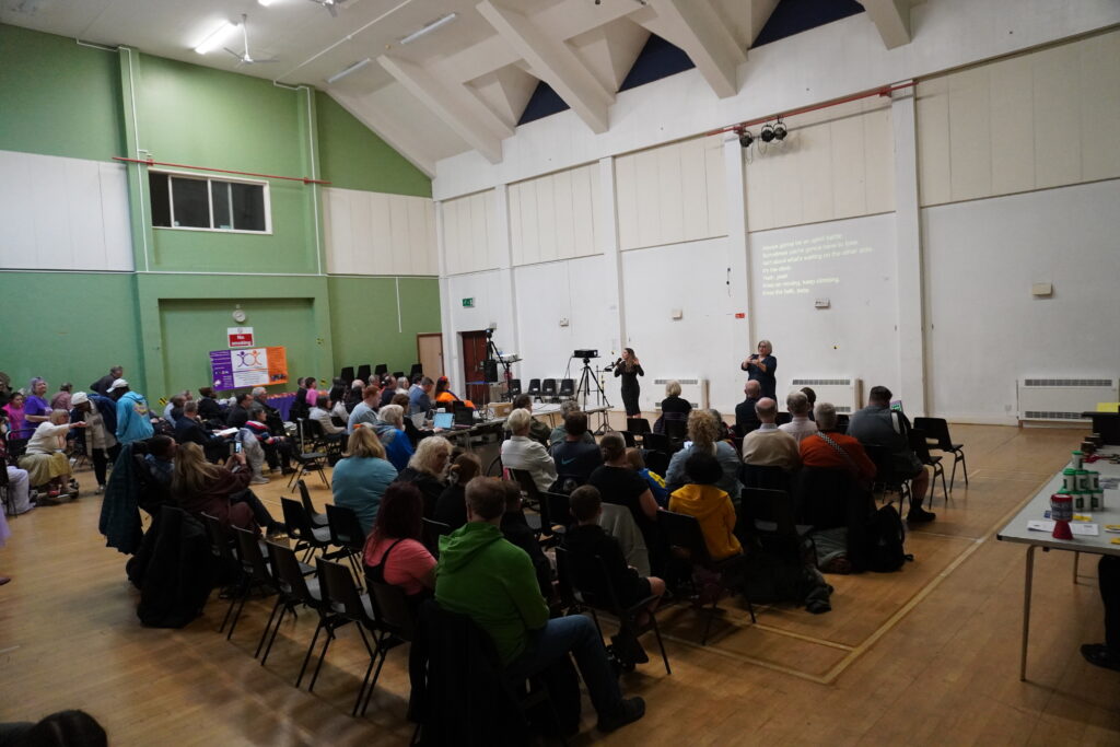 Audience watching Joanna Hope performing