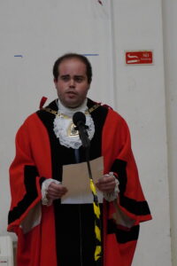 Mayor of Bromley reading his poem